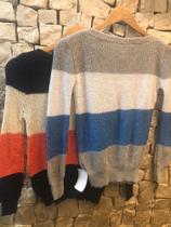 Caso de tricô bicolor