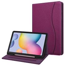 Caso Fintie para Samsung Galaxy Tab S6 Lite 10.4'' 2020 Modelo SM-P610 (Wi-Fi) SM-P615 (LTE) com suporte de caneta S, Visão multi-angular Tampa traseira TPU macia com pocket auto wake/sleep, roxo