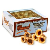 Casquinha Canudo Recheio de Chocolate Caixa c/ 50 Unidades - Clamel Casquinha Canudo Recheio de Chocolate Caixa c/ 50 Unidades - Clamel