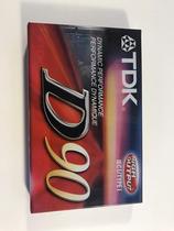 Cassete de áudio TDK D90 tamanho padrão A00808-20 (pacote com 1) Cassete de áudio TDK D90 tamanho padrão A00808-20 (pacote com 1)