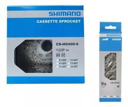Cassete Shimano 9v Hg400 11-34 + Corrente Hg53 9v Speed/mtb