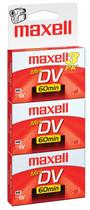 Cassetes Mini DV MAXELL 298016, pacote com 3 unidades para câmera de vídeo