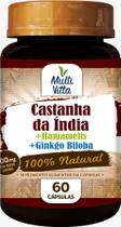 Castanha da india + hamamelis + gingko biloba 60caps multivitta Castanha da india + hamamelis + gingko biloba 60caps multivitta