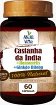 Castanha da india + hamamelis + gingko biloba 60caps multivitta