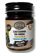 Castanha da Índia + Hamamélis + Ginkgo Biloba 60 Cápsulas Canteiro de Ervas