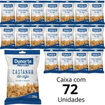 Castanha De Caju Dunorte Torrada e Salgada Em Pacote De 30g Kit Caixa Com 72 Unidades Para Pousada