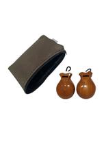 Castanholas Cor Natural Envernizada + Estojo Brazucapas