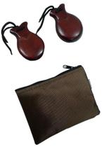 Castanholas De Madeira Cor Mogno - Brazucapas