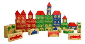 Castelinho Blocos De Montar Construção Brinquedo Educativo Pequeno Engenheiro