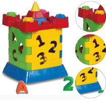 Castelinho de Brinquedo Educativo P/ Montar Letras e Números