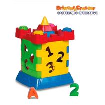 Castelinho Interativo Didático Encaixar Brinquedo Educativo