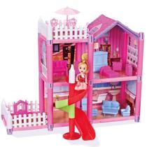 Castelo Casa De Boneca dos Sonos Princesa 120 Peças 2 Andares Com Escorregador Brinquedo Menina Infantil Kizumba Castelo Casa De Boneca dos Sonos Princesa 120 Peças 2 Andares Com Escorregador Brinquedo Menina Infantil Kizumba