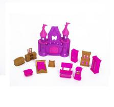 Castelo da Princesa Brinquedo c/ 11 pçs Infantil Rosa