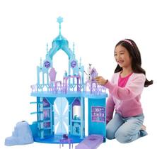 Castelo de Gelo da Elsa de Frozen da Disney com Olaf, 5 áreas de brincadeira e 21 acessórios Mattel Castelo de Gelo da Elsa de Frozen da Disney com Olaf, 5 áreas de brincadeira e 21 acessórios Mattel
