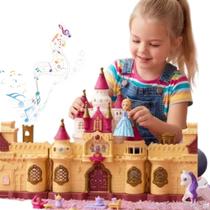 Castelo Musical Infantil com Boneca e Espelho Azul
