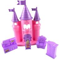 Castelo para bonecas com 5 peças coloridas, brinquedo de castelo real com aventuras ótima qualidade