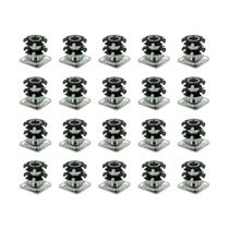 Caster Insert Outwater Industries Double Star Steel de 1 cm quadrados