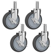 Caster RILIDRI de 4 polegadas para prateleiras de arame com freio, 4 unidades Caster RILIDRI de 4 polegadas para prateleiras de arame com freio, 4 unidades