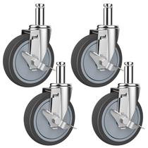 Caster RILIDRI de 5 polegadas para prateleiras de arame com conjunto de 4 freios