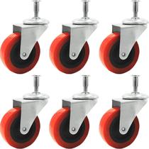 Caster Wheel, pacote com 6, 2, giratória de baixo perfil para carrinho Creeper