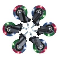 Caster Wheels AFK Tech RGB Creeper Roller Blade Rubber, conjunto de 6