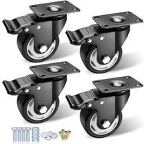 Caster Wheels ASRINIEY Heavy Duty de 3 polegadas, conjunto de 4 pretos