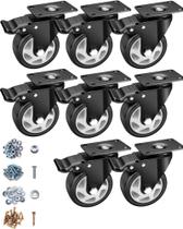 Caster Wheels ASRINIEY Heavy Duty de 4 polegadas, conjunto de 8 pretos
