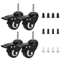 Caster Wheels AVGGO Stem de 2 polegadas, 8 x 38 mm, conjunto de 4 com freios