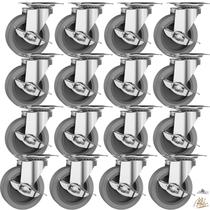 Caster Wheels BOSGEOT, conjunto de 16 polegadas para serviços pesados com freio