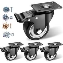 Caster Wheels BOSGEOT Conjunto de 4 polegadas para serviços pesados com freio