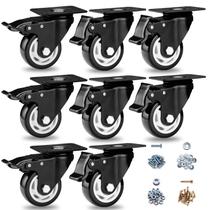 Caster Wheels BOSGEOT, conjunto de 8 polegadas para serviços pesados com freio