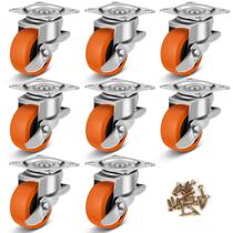 Caster Wheels BOSGEOT Heavy Duty de 2 polegadas com freio, conjunto de 8 Caster Wheels BOSGEOT Heavy Duty de 2 polegadas com freio, conjunto de 8