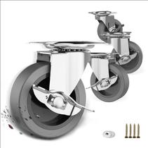 Caster Wheels BOSGEOT Heavy Duty de 3 polegadas, conjunto de 4 com freio