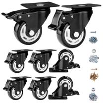 Caster Wheels CLOATFET, conjunto de 8 polegadas para serviços pesados com freio