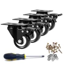 Caster Wheels CLOATFET de 5 cm Heavy Duty com travamento e conjunto de freio 4