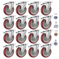 Caster Wheels CLOATFET Heavy Duty de 5 polegadas com freio, pacote com 16