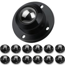Caster Wheels Deear, autoadesivo, 1 polegada, preto, pacote com 12