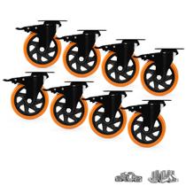 Caster Wheels EGOFIX Heavy Duty 12,7 cm, conjunto de 8 laranjas