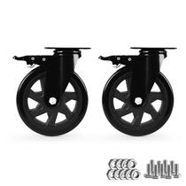 Caster Wheels EGOFIX Heavy Duty 15 cm, conjunto de 2 pretos