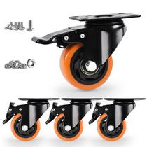 Caster Wheels EGOFIX Heavy Duty 7,62 cm, conjunto de 4 laranjas