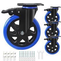 Caster Wheels ENYKE de 6 polegadas e 1270 kg Heavy Duty com freio, conjunto de 4