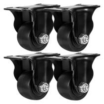 Caster Wheels FactorDuty de 1,5 polegadas, poliuretano de 800 libras, pacote com 4