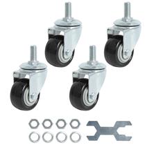 Caster Wheels Finnhomy Stem, conjunto de 4 peças pesadas de 5 cm, pretas