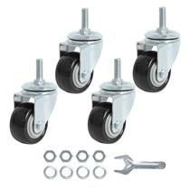 Caster Wheels Finnhomy Stem, conjunto de 4 peças pesadas de 5 cm, pretas