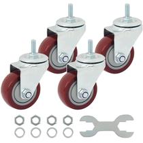 Caster Wheels Finnhomy Swivel de 3 polegadas com haste rosqueada, conjunto de 4 Caster Wheels Finnhomy Swivel de 3 polegadas com haste rosqueada, conjunto de 4