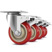 Caster Wheels FOCBUGU Heavy Duty Swivel de 4 polegadas com freio (conjunto 4)