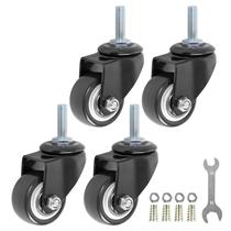Caster Wheels GXYY uoboeuq 1,5 polegadas Swivel PU 150 kg de capacidade