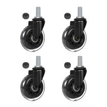 Caster Wheels Hirate Swivel de 3 polegadas com haste M10 x 0,75, pacote com 4 Caster Wheels Hirate Swivel de 3 polegadas com haste M10 x 0,75, pacote com 4