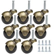 Caster Wheels JGJC Stem de 2 polegadas Ball Heavy Duty, pacote com 8