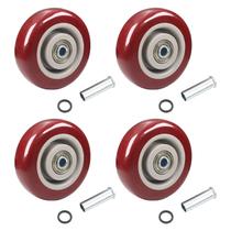 Caster Wheels Juvielich 4 polegadas PU 140 kg 4 unidades para trailer de carrinho